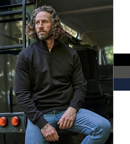 Tee jays herren half zip - herren,